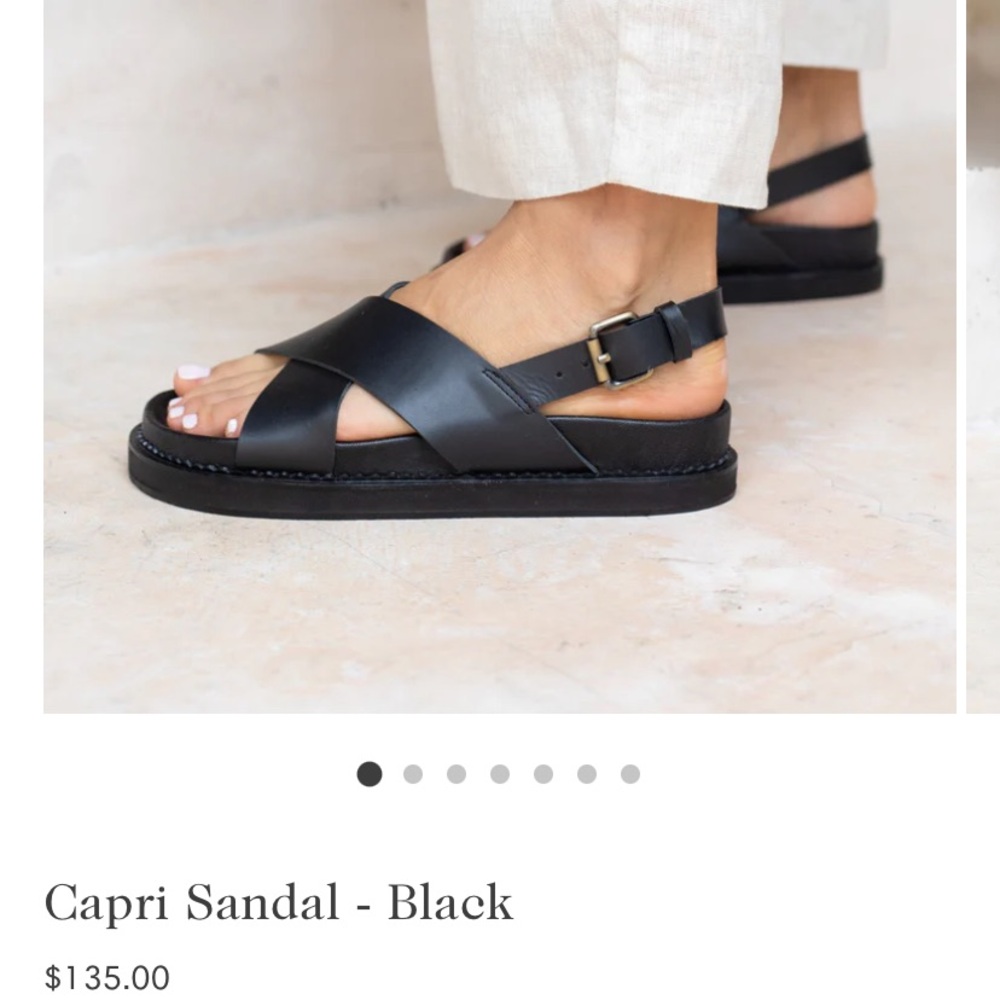 Liberte leather capri sandal